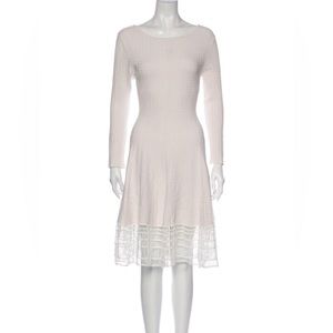 Lela Rose Cotton w Silk Scoop Neck Knee-Length Dress. Size M.